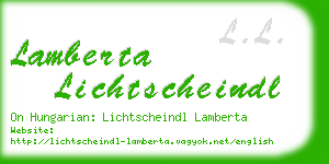 lamberta lichtscheindl business card